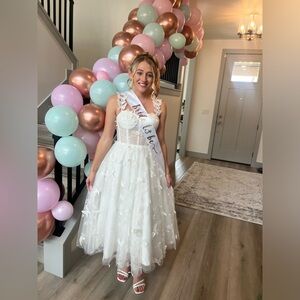 White Butterfly Dress